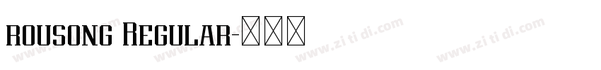 rousong Regular字体转换